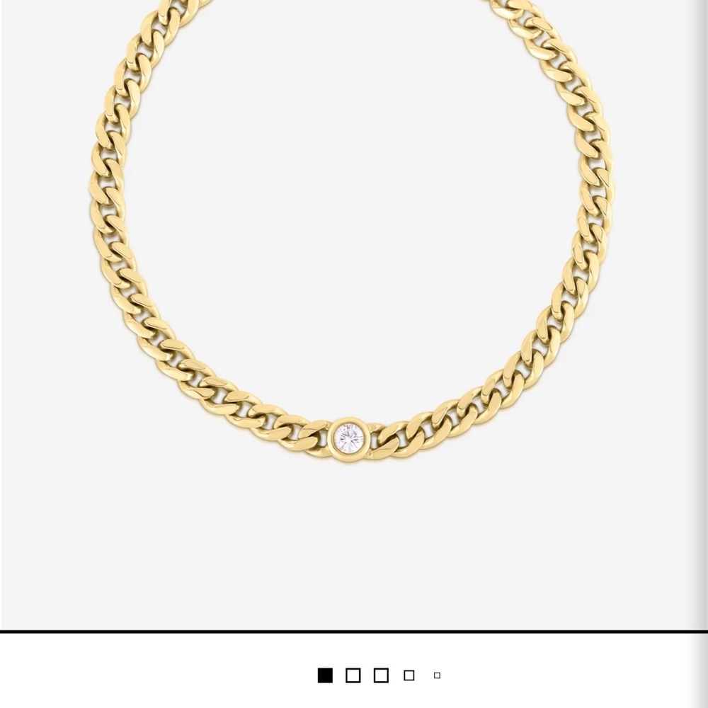 Petite Bezel-Set Diamond Curb Chain Bracelet Ring Concierge
